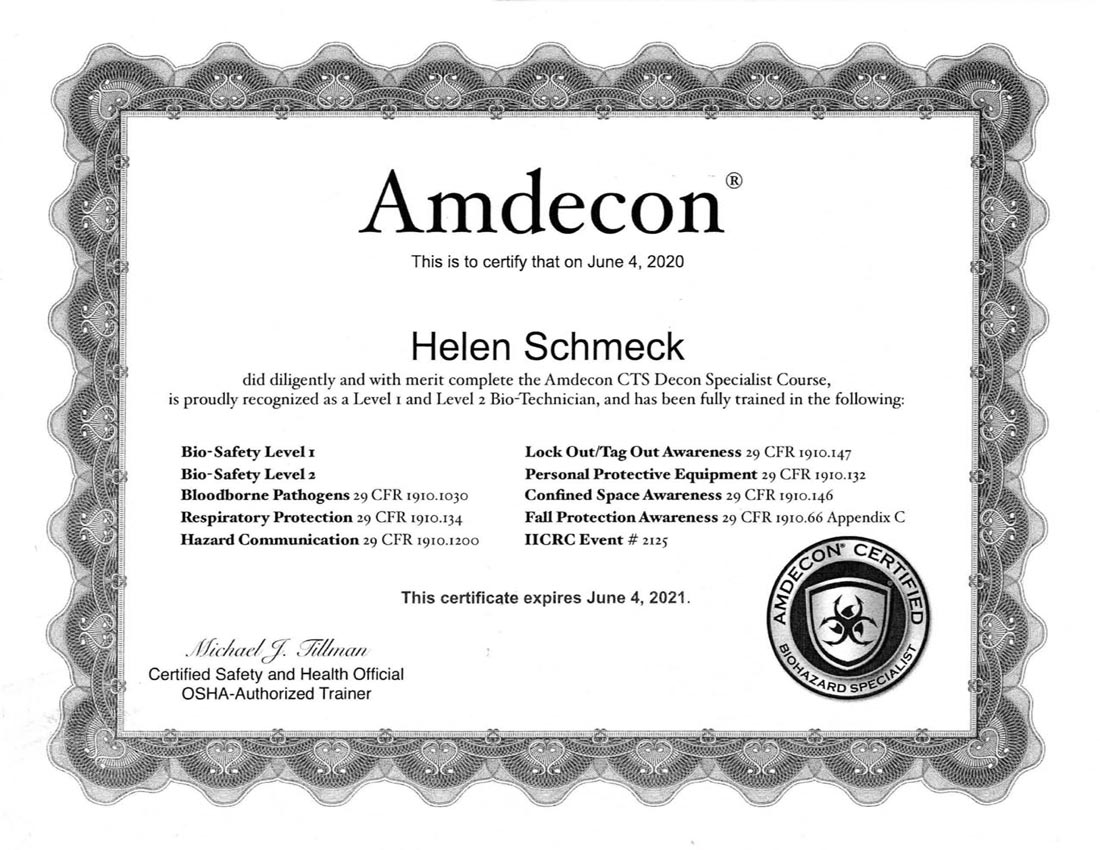 Amdecon Certificate